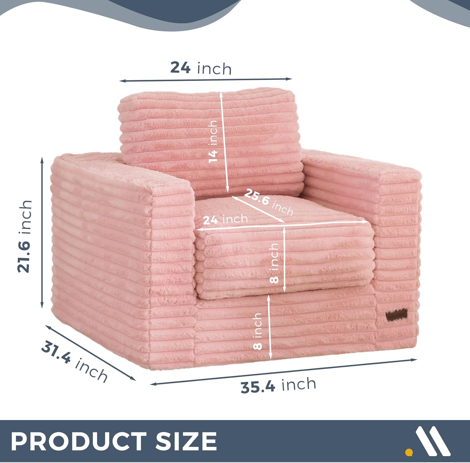 MAXYOYO Giant Bean Bag Chair for Adults with Pillows and Armrests