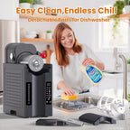 BKPPM Slushie Machine Soft Serve Ice Cream Maker 6 Presets LED Auto Clean