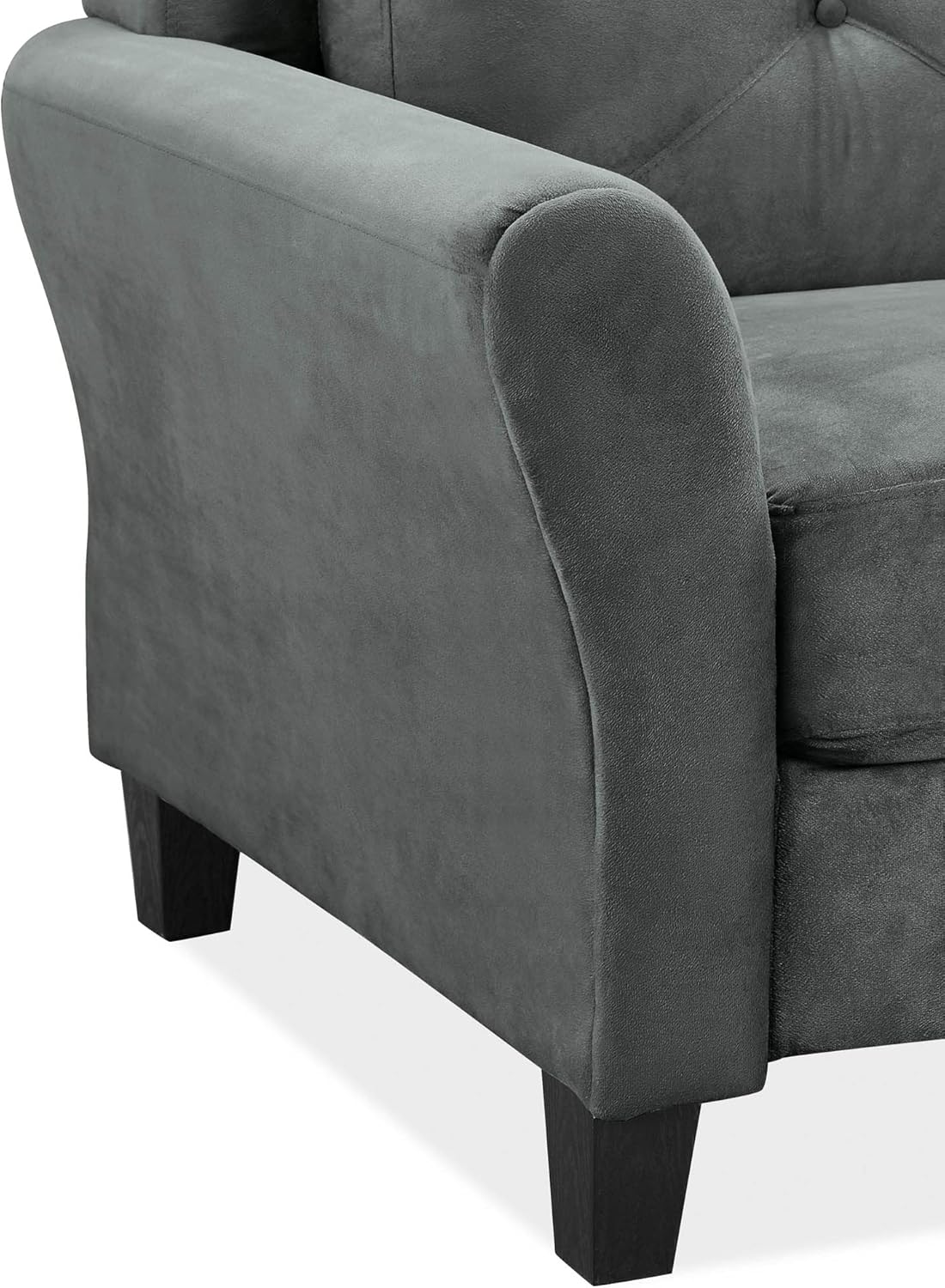 Lifestyle Harrington Sofa Upholstered Microfiber Fabric Curved Arm Couch