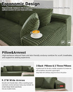 HANXIN Cloud Sectional Sofa L Shape Chaise Deep Seat Modular Living Room Couch