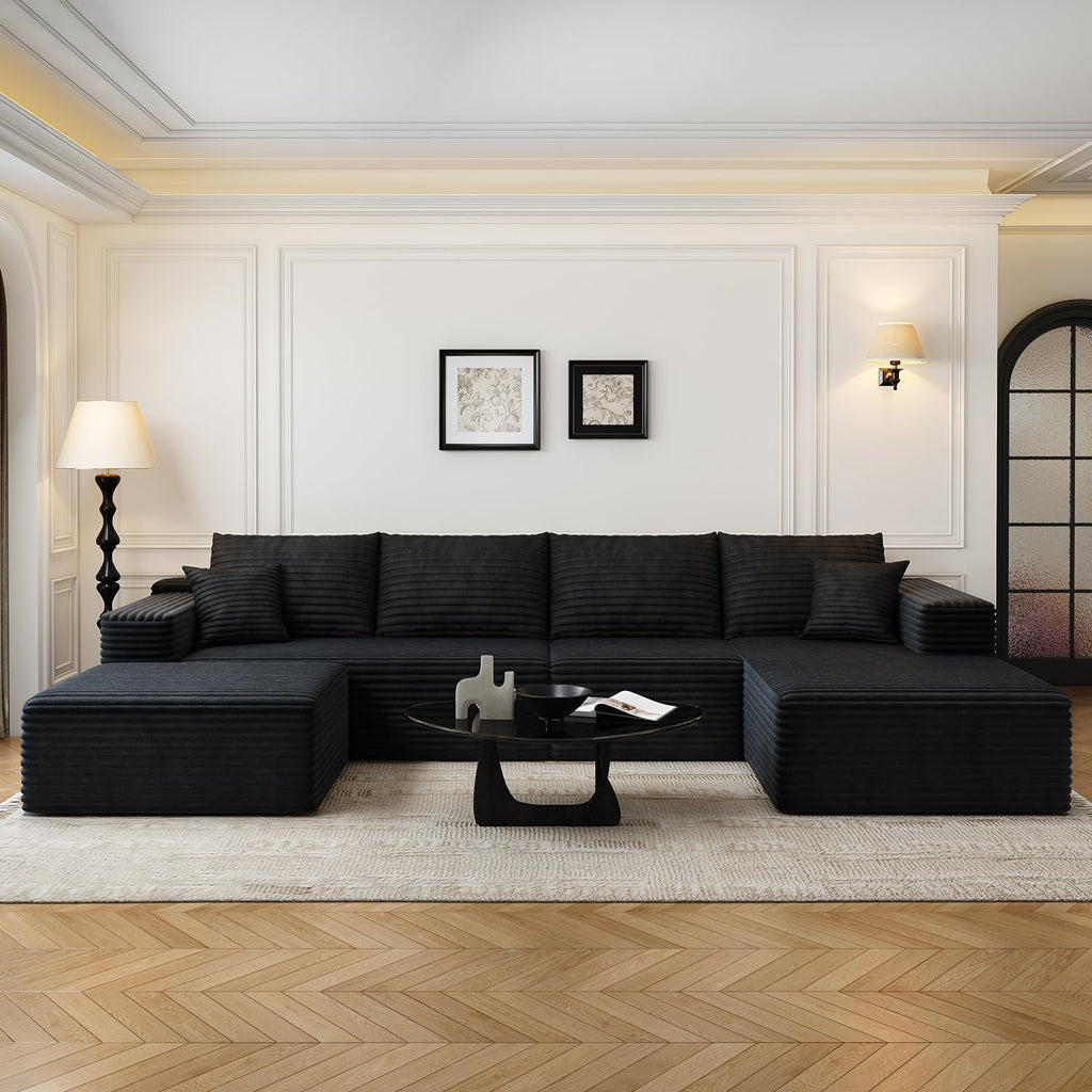 Settab Cloud Modular Sectional Sofa U Shaped Deep Seat Living Room Couch