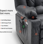 MCombo Dual Motor Power Lift Recliner Chair for Elderly with Heat Massage USB