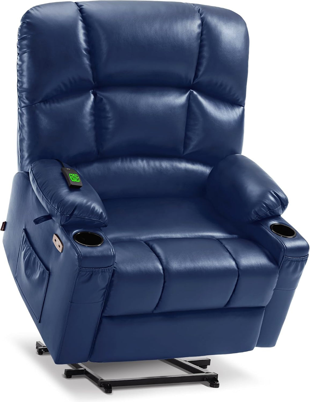 MCombo Large Power Lift Recliner Chair with Dual Motor Massage Heat Faux Leather
