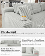 HANXIN Cloud Sectional Sofa L Shape Chaise Deep Seat Modular Living Room Couch