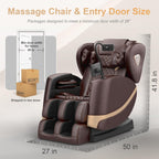 FURNIMAT Full Body Massage Chair Zero Gravity with Heat Foot Massage Bluetooth