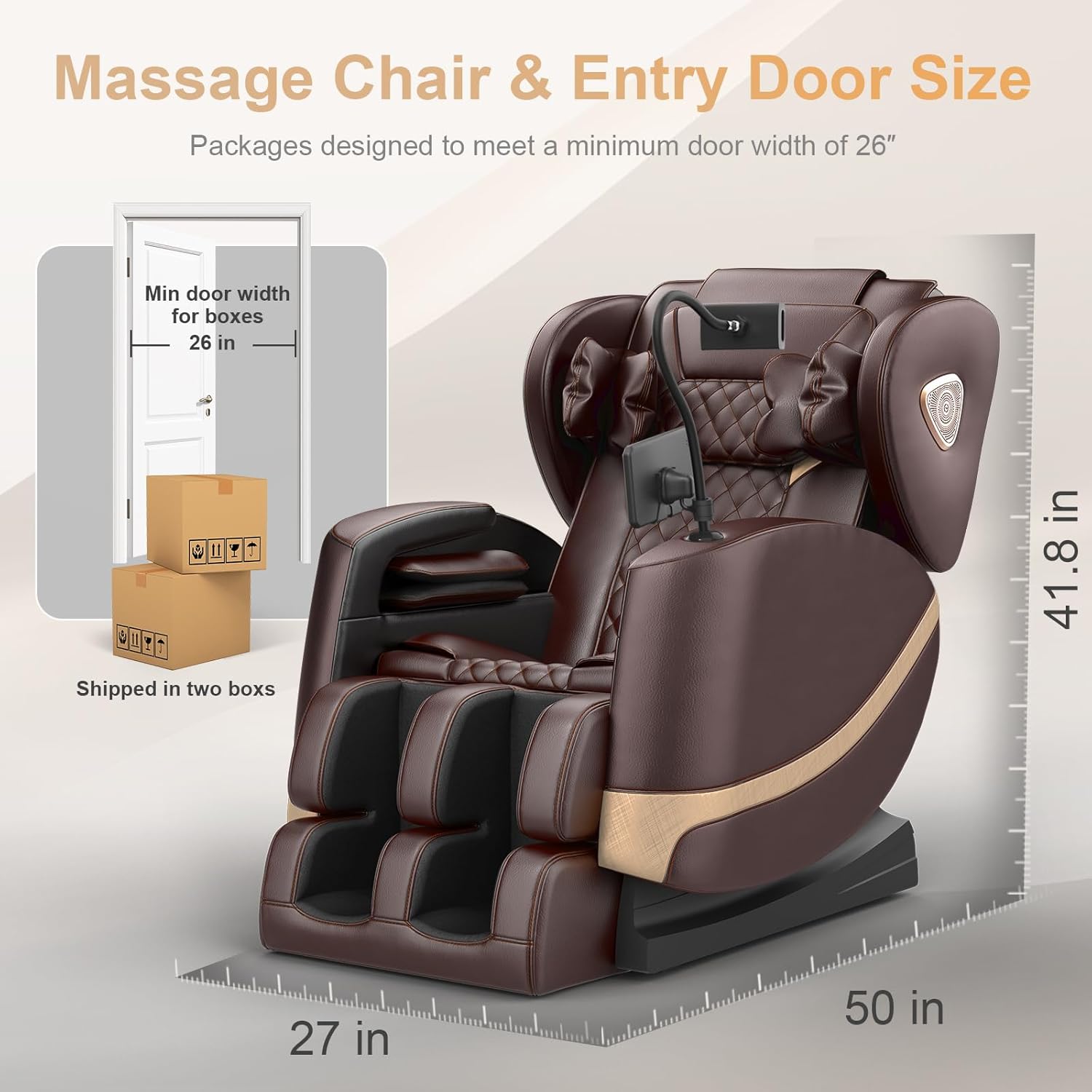 FURNIMAT Full Body Massage Chair Zero Gravity with Heat Foot Massage Bluetooth
