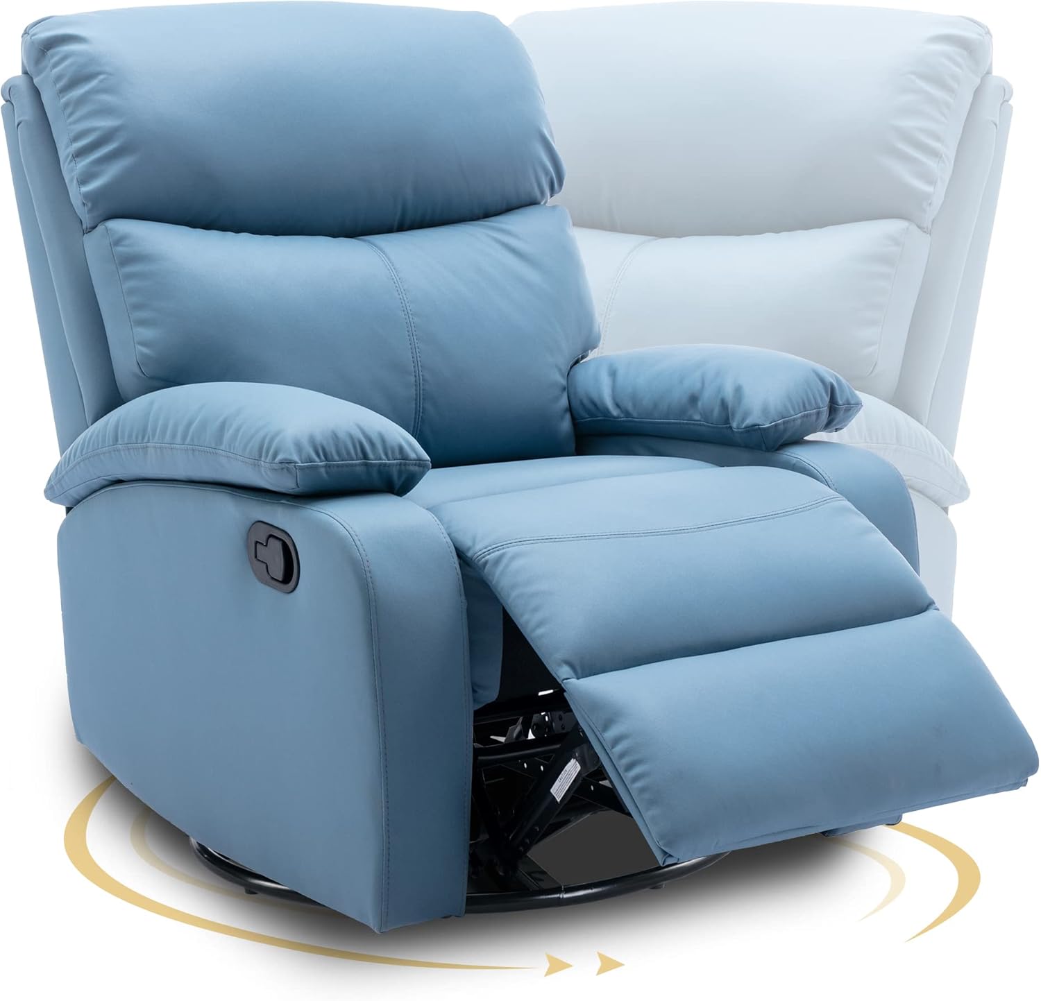 GNMLP2020 Swivel Rocker Recliner Chair Manual Small Space Nursery Living Room