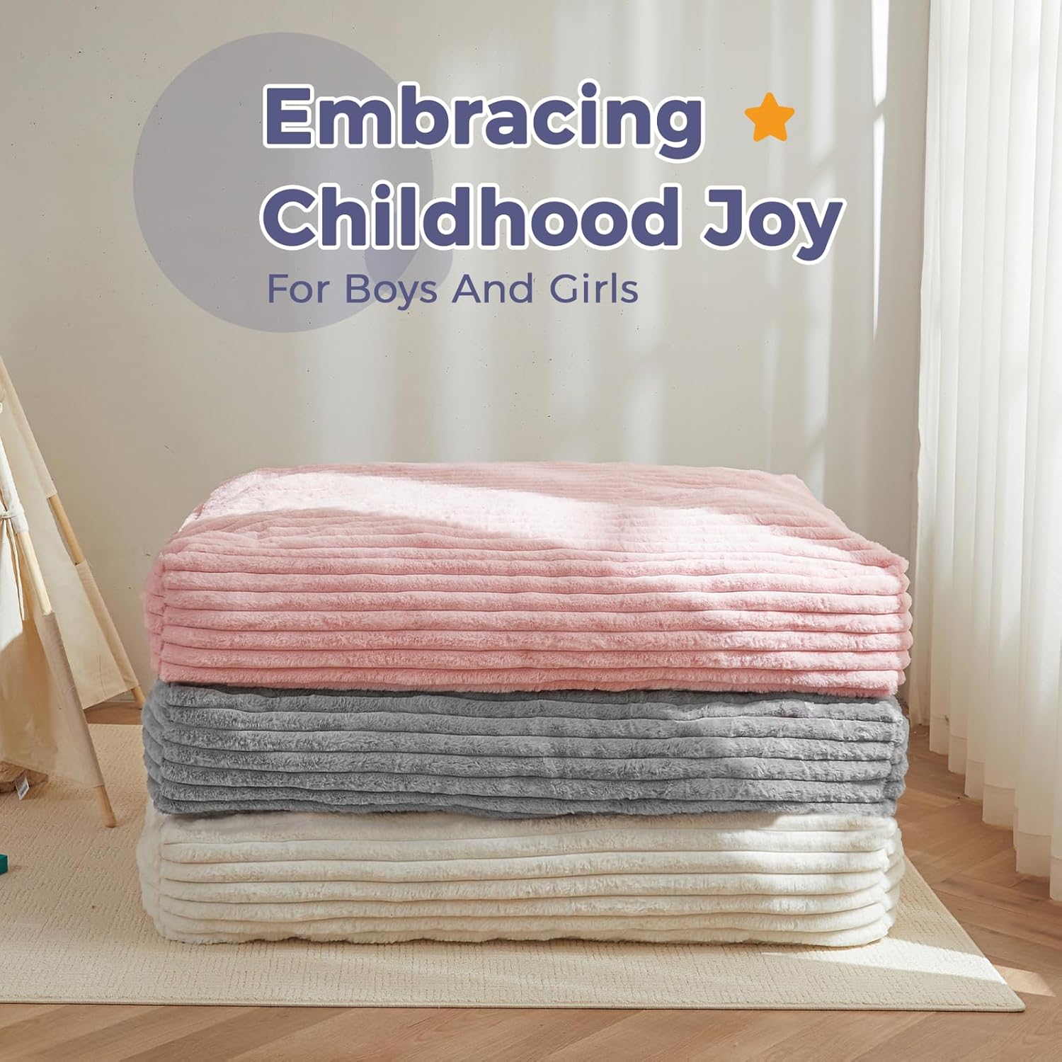 MAXYOYO Convertible Bean Bag Chair Bed for Kids with Foam Filling