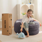 MAXYOYO Convertible Bean Bag Chair Bed for Kids with Foam Filling