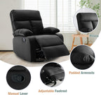hzlagm Swivel Rocker Recliner Chair Small Space Rocking Recliner