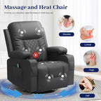FURNIMAT Loveseat Recliner Sofa 2 Seater PU Leather Couch with USB Cup Holders