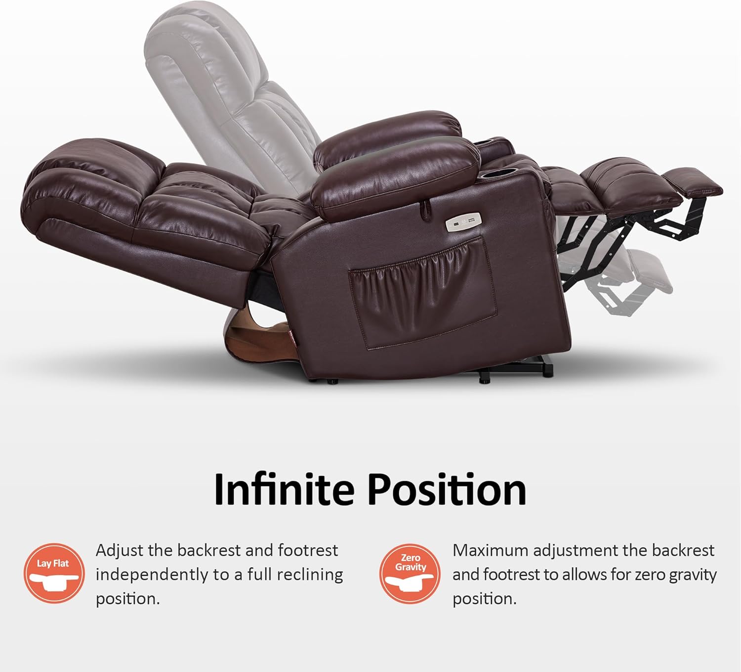 MCombo Dual Motor Power Lift Recliner Chair for Elderly with Heat Massage USB