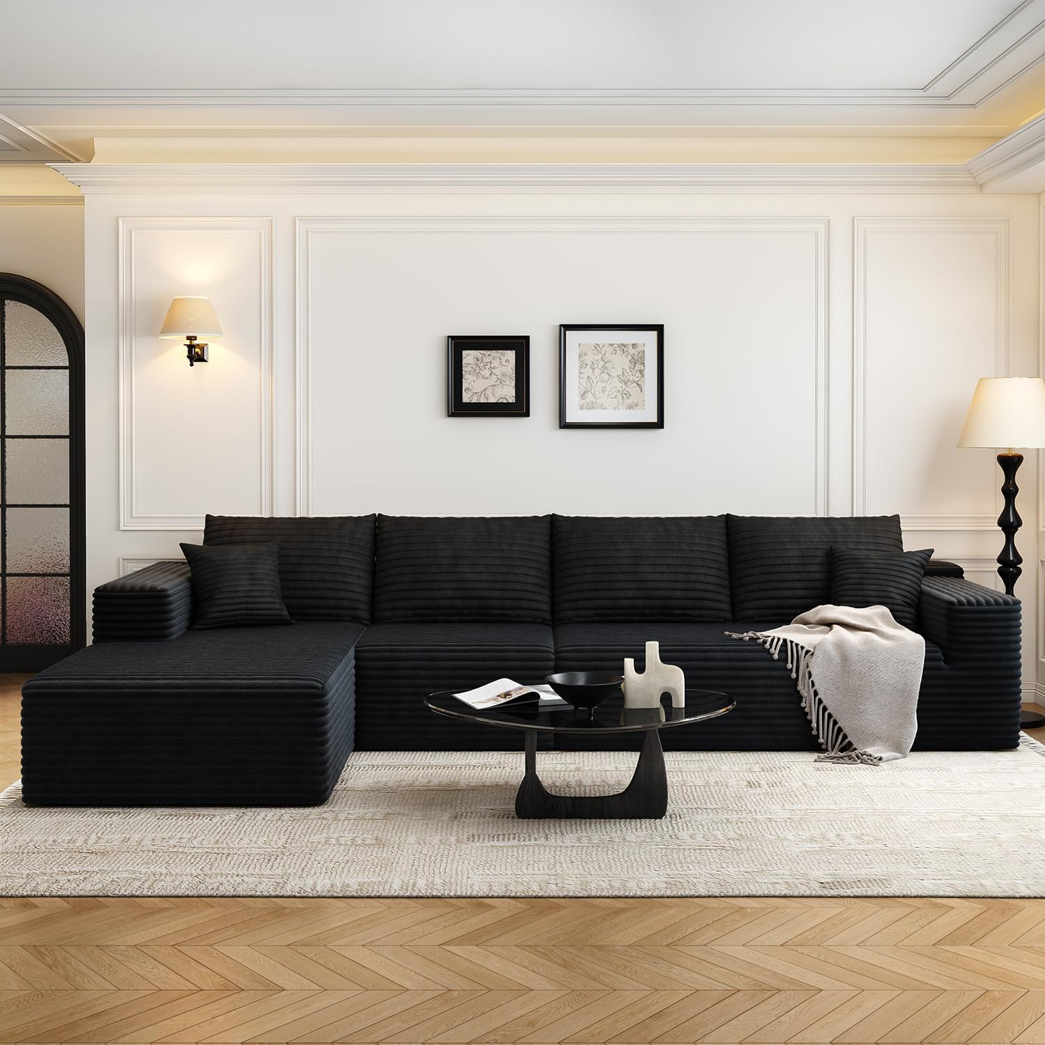 Settab Cloud Modular Sectional Sofa U Shaped Deep Seat Living Room Couch