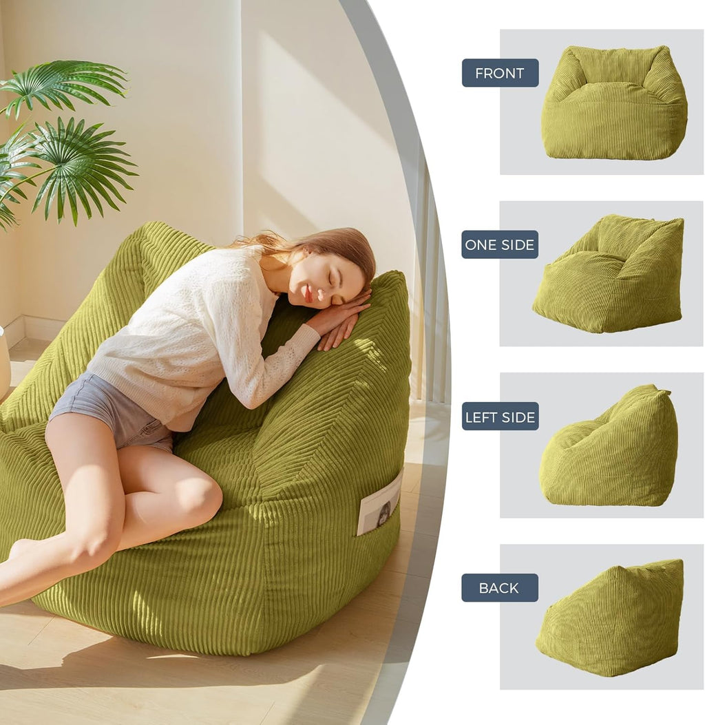 MAXYOYO Bean Bag Chair Floor Sofa with Handle and Pocket for Adults and Kids