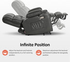 MCombo Dual Motor Power Lift Recliner Chair for Elderly with Heat Massage USB