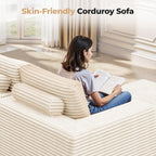 Luxanimarion Modular Sectional Sofa L Shape Deep Seat Cloud Couch Living Room