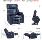 MCombo Dual Motor Power Lift Recliner Chair for Elderly with Heat Massage USB