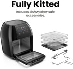 Chefman 12 Quart Air Fryer Oven 6 in 1 Convection Countertop with Presets