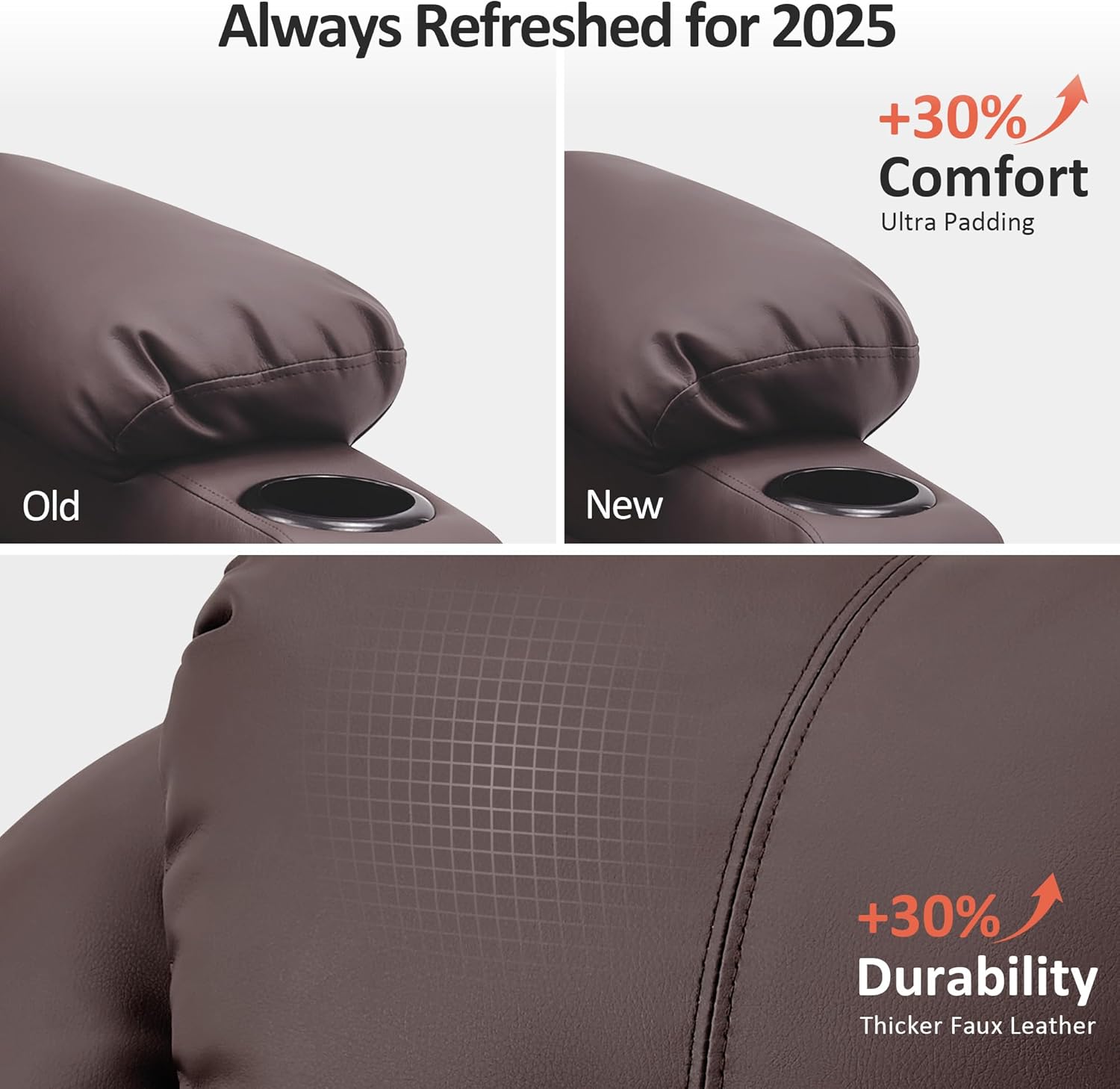 MCombo Electric Power Lift Recliner Massage Heat Chair for Elderly 3 Positions 2 Pockets USB