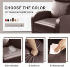 Homall Modern Recliner Chair PU Leather Padded Seat Single Sofa