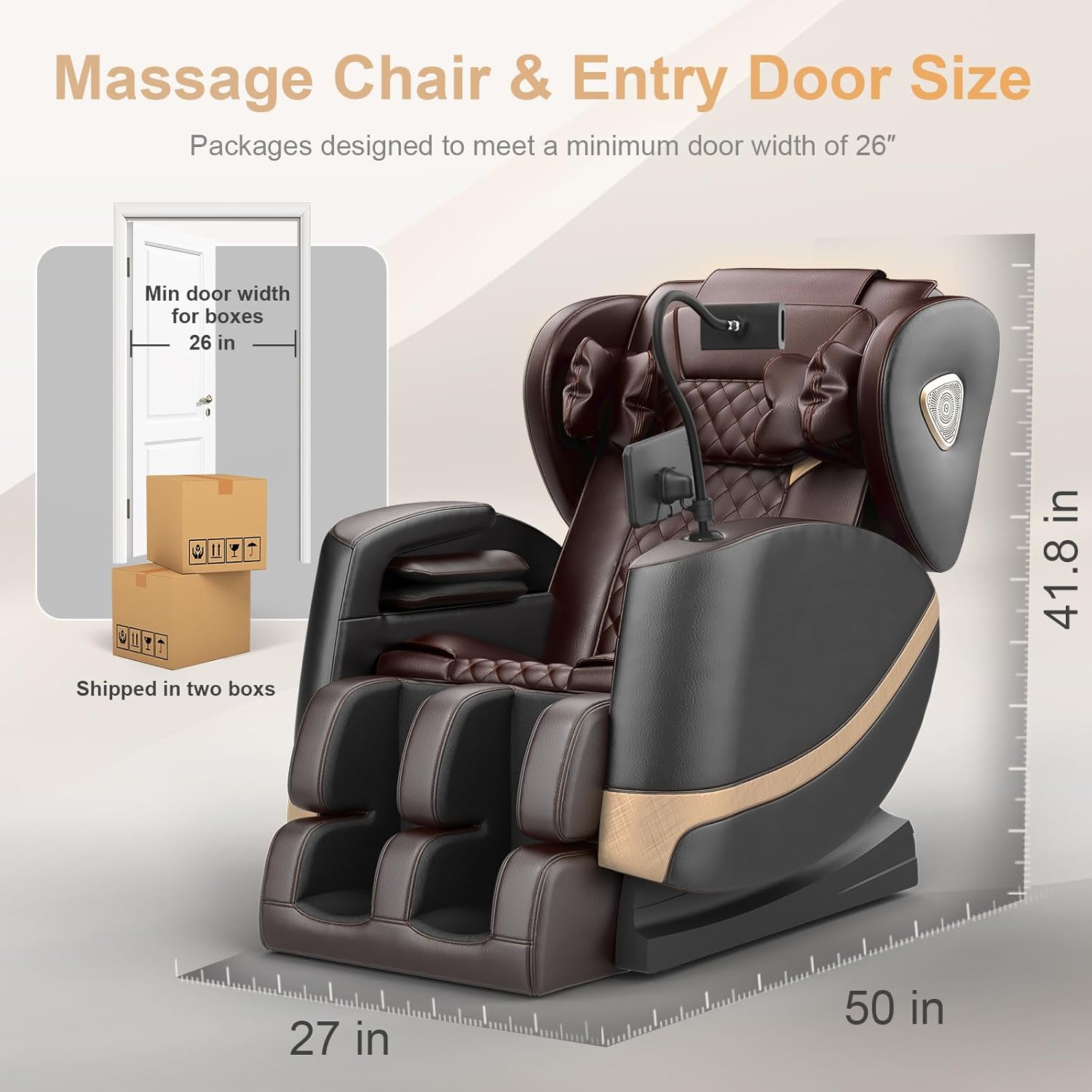 FURNIMAT Full Body Massage Chair Zero Gravity with Heat Foot Massage Bluetooth
