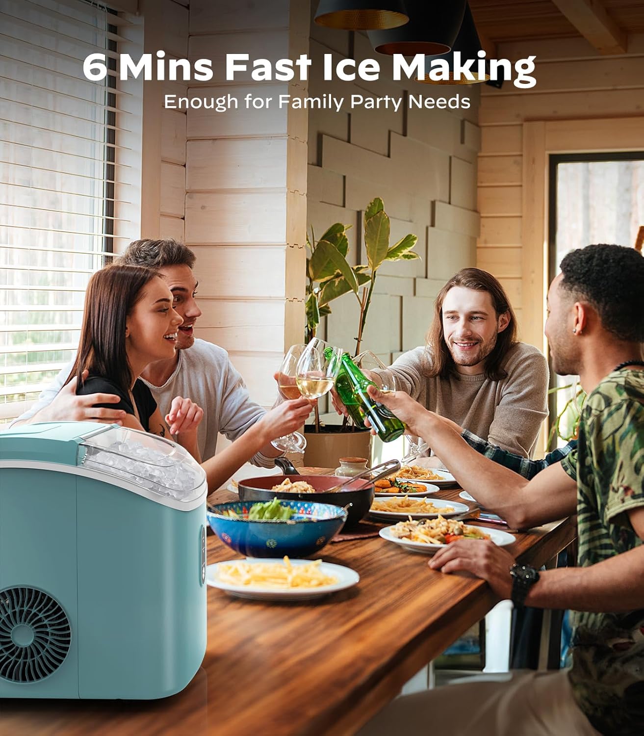 Silonn Nugget Ice Maker Countertop 33lbs Daily Soft Chewable Ice Machine