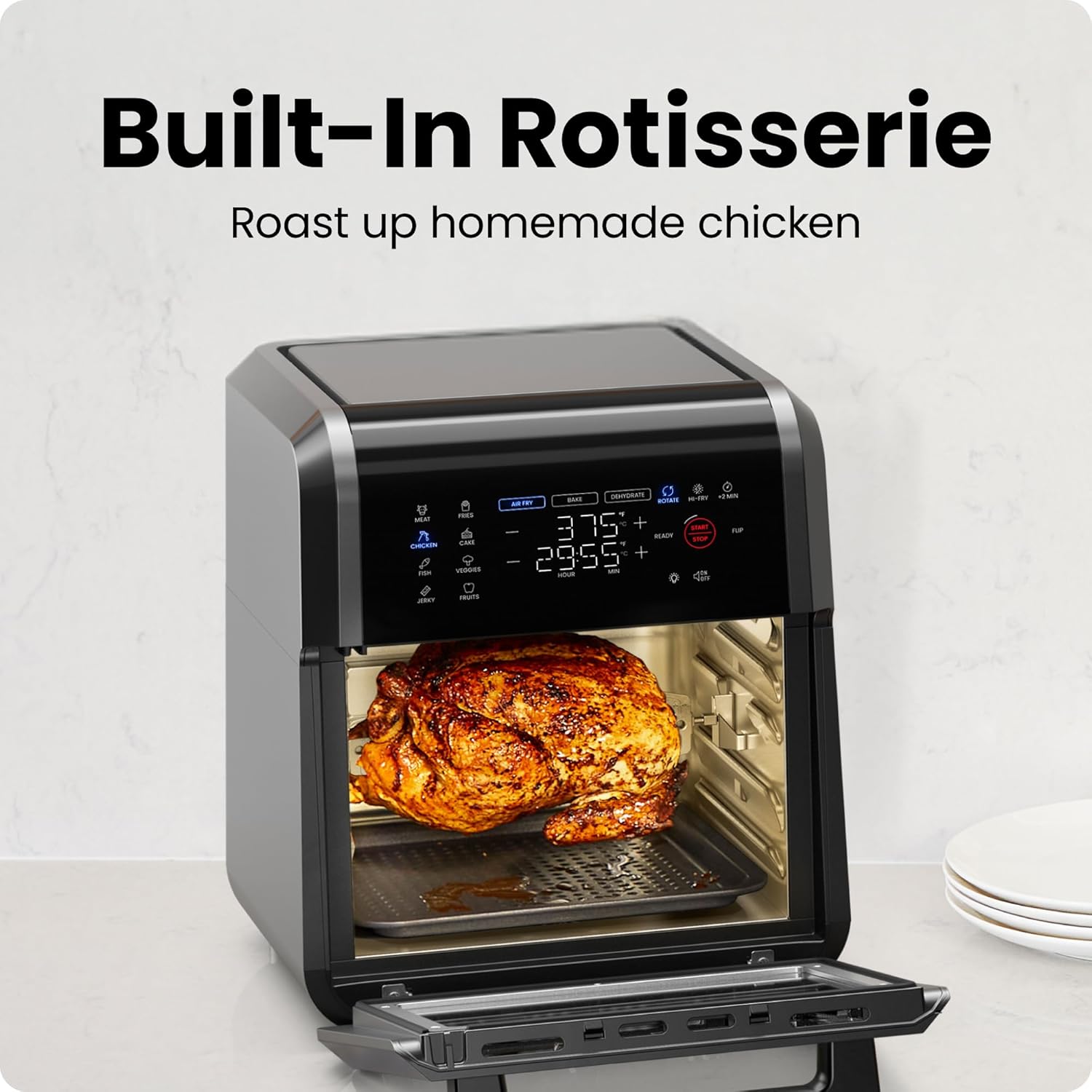 Chefman 12 Quart 6-in-1 Air Fryer Oven Digital Touchscreen 12 Presets Family Size