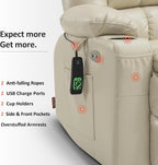 MCombo Dual Motor Power Lift Recliner Chair for Elderly with Heat Massage USB