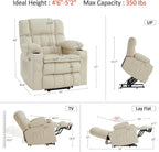 MCombo Dual Motor Power Lift Recliner Chair for Elderly with Heat Massage USB