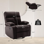 hzlagm Swivel Rocker Recliner Chair Small Space Rocking Recliner
