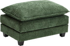 Ihanherry U Shaped Modular Cloud Sofa 5 Seat Chenille Sectional with Ottoman