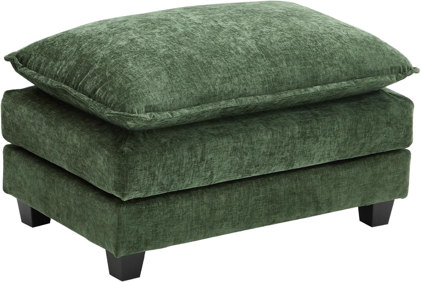 Ihanherry U Shaped Modular Cloud Sofa 5 Seat Chenille Sectional with Ottoman