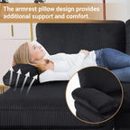 VINGLI 110 Sectional Couch U Shaped Sofa Set with Double Chaise Chenille Fabric