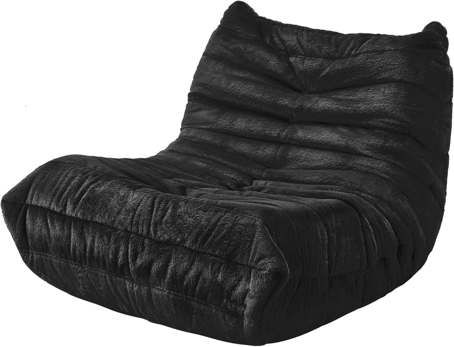 Hobestluk Giant Bean Bag Chair Memory Foam Faux Fur Sofa for Living Room