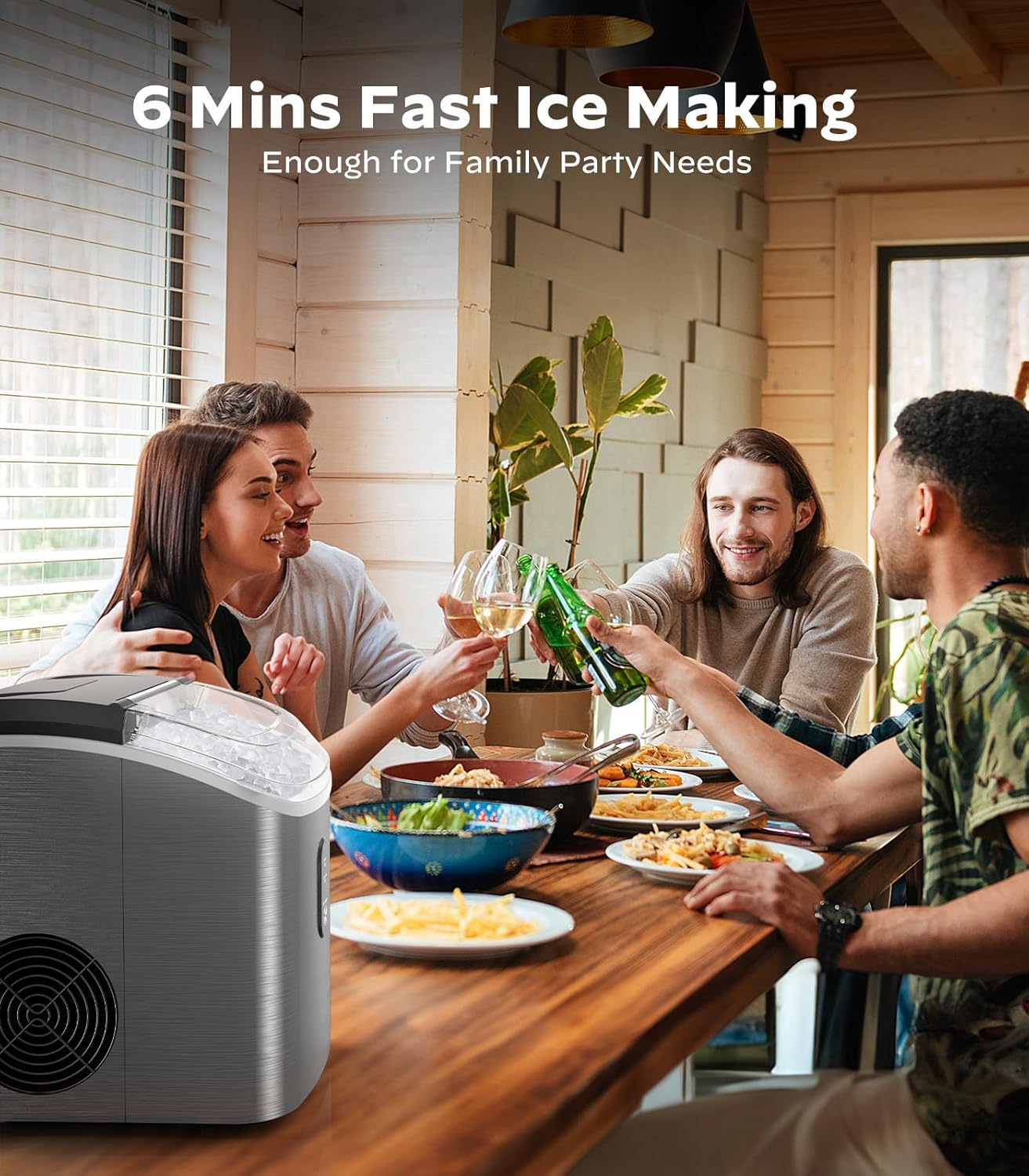 Silonn Nugget Ice Maker Countertop 33lbs Daily Soft Chewable Ice Machine