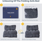 MAXYOYO Folding Sofa Bed Convertible Sleeper Chair with Pillow