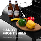 Royal Gourmet 30 Inch Charcoal Grill with Offset Smoker 811 Sq In BBQ Outdoor