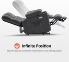 MCombo Dual Motor Power Lift Recliner Chair for Elderly with Heat Massage USB