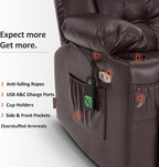 MCombo Dual Motor Power Lift Recliner Chair for Elderly with Heat Massage USB