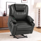 MCombo Electric Power Lift Recliner Massage Heat Chair for Elderly 3 Positions 2 Pockets USB