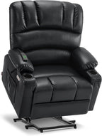 MCombo Power Lift Recliner Chair for Elderly with Heat Massage USB Cup Holders