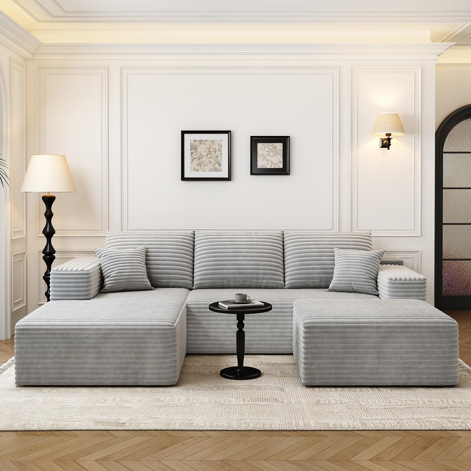Settab Cloud Modular Sectional Sofa U Shaped Deep Seat Living Room Couch