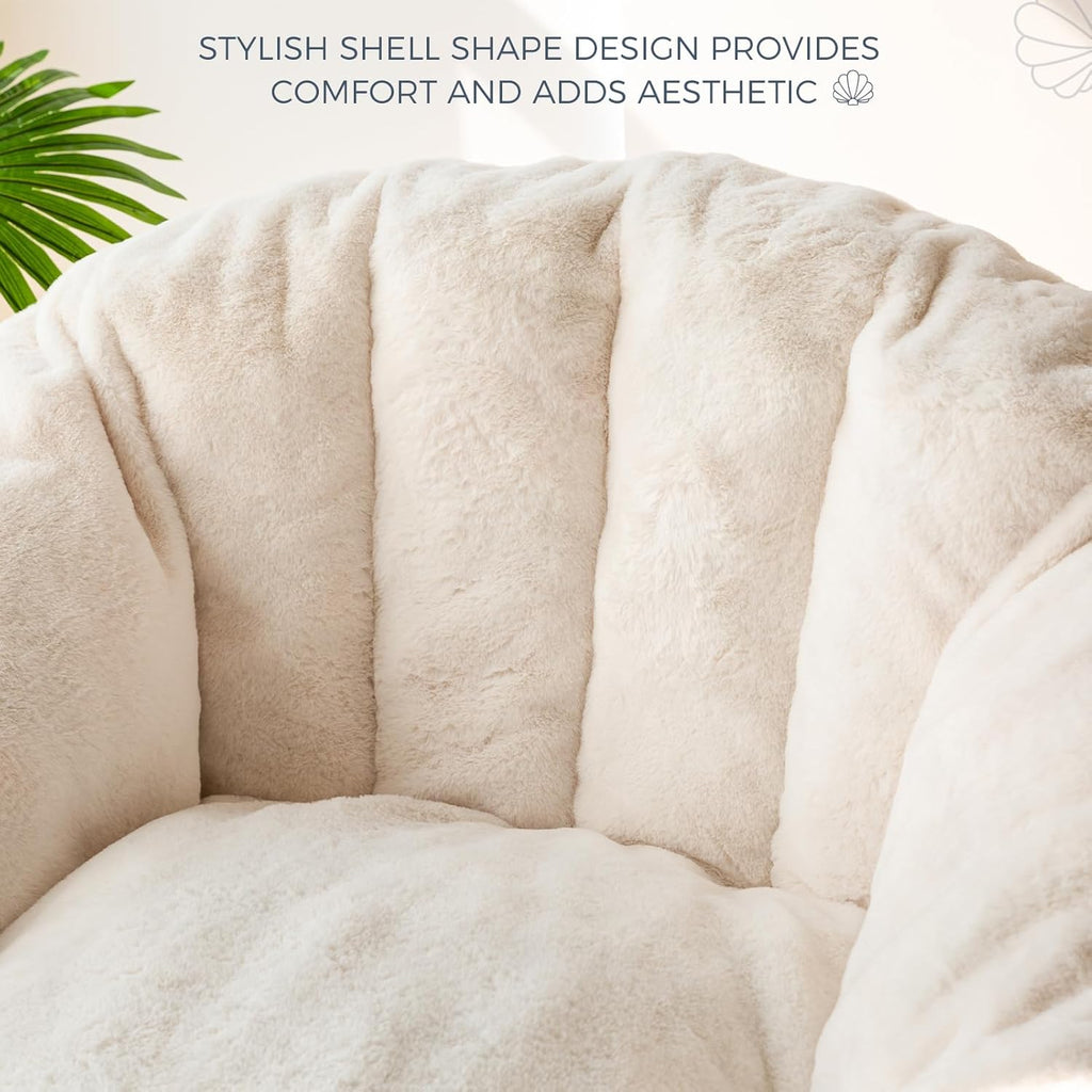 MAXYOYO Giant Bean Bag Chair Oversized Faux Fur Sofa for Adults Kids
