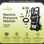Sun Joe SPX3000 Electric Pressure Washer 2030 PSI 1.2 GPM with Dual Soap Tanks