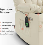 MCombo Dual Motor Power Lift Recliner Chair for Elderly with Heat Massage USB