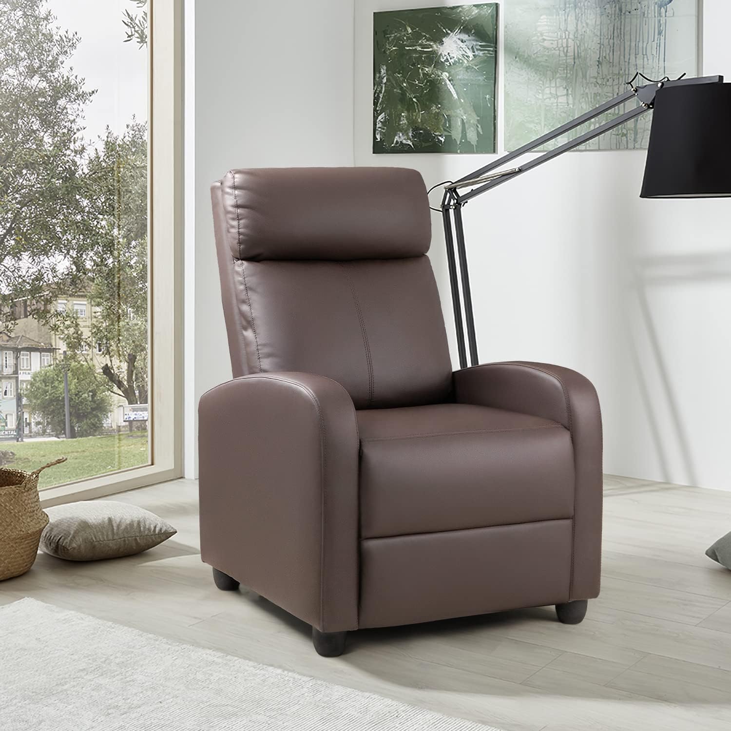 JUMMICO Adjustable Recliner Chair Thick Cushion Home Theater Sofa Living Room