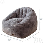 MAXYOYO Giant Bean Bag Chair Oversized Faux Fur Sofa for Adults Kids