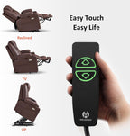 MCombo Electric Power Lift Recliner Massage Heat Chair for Elderly 3 Positions 2 Pockets USB