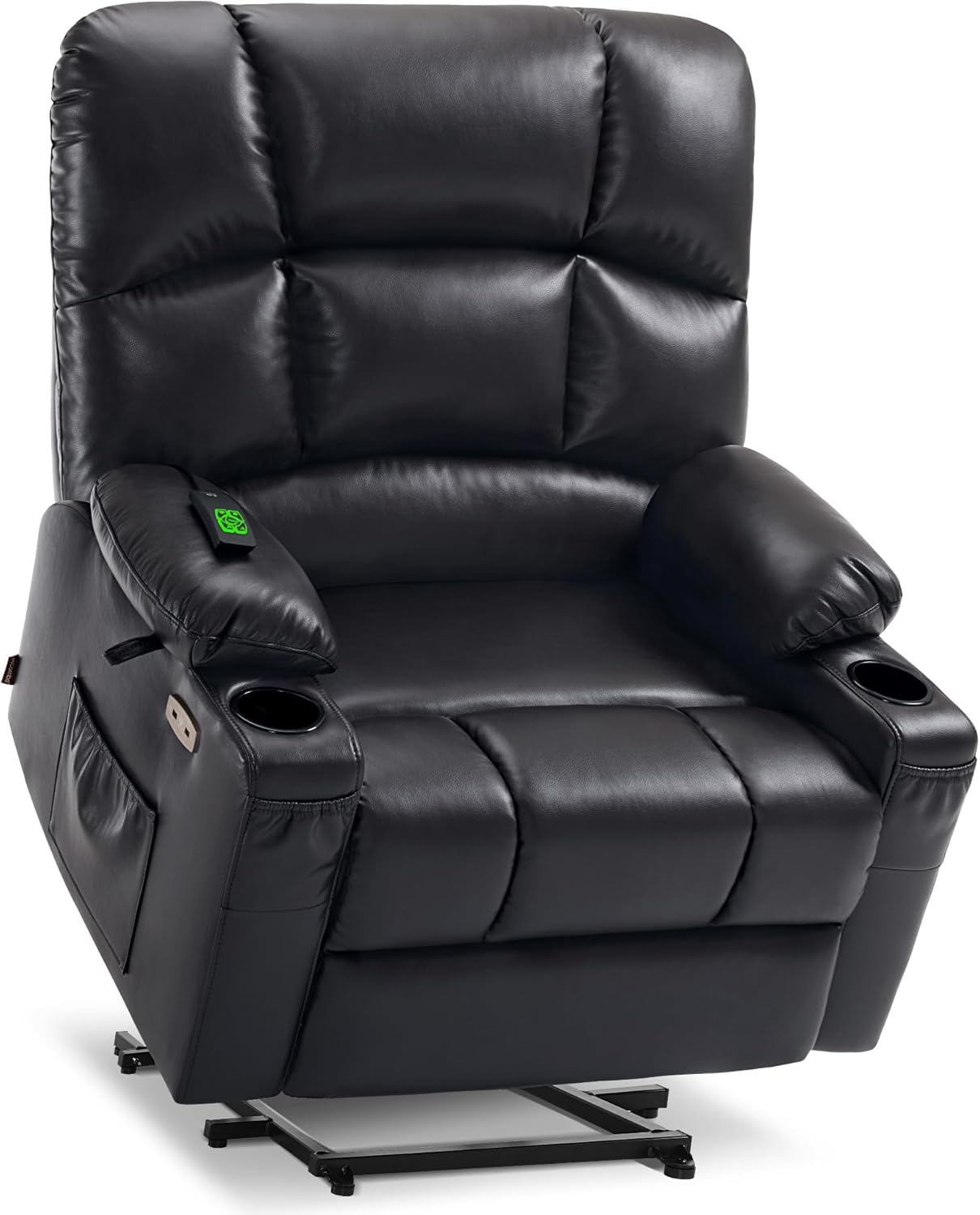 MCombo Large Power Lift Recliner Chair with Dual Motor Massage Heat Faux Leather