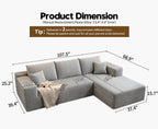 Settab Cloud Modular Sectional Sofa U Shaped Deep Seat Living Room Couch